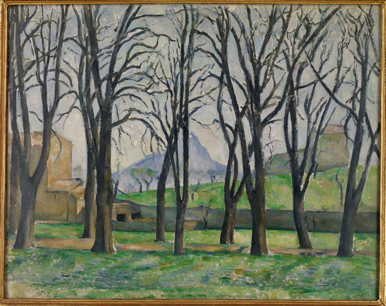 Kastanjetrær ved Jas de Bouffan av Paul Cézanne