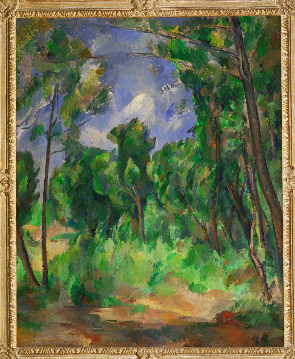 Clairiere - Lysningen (maleri på lerret) av Paul Cezanne