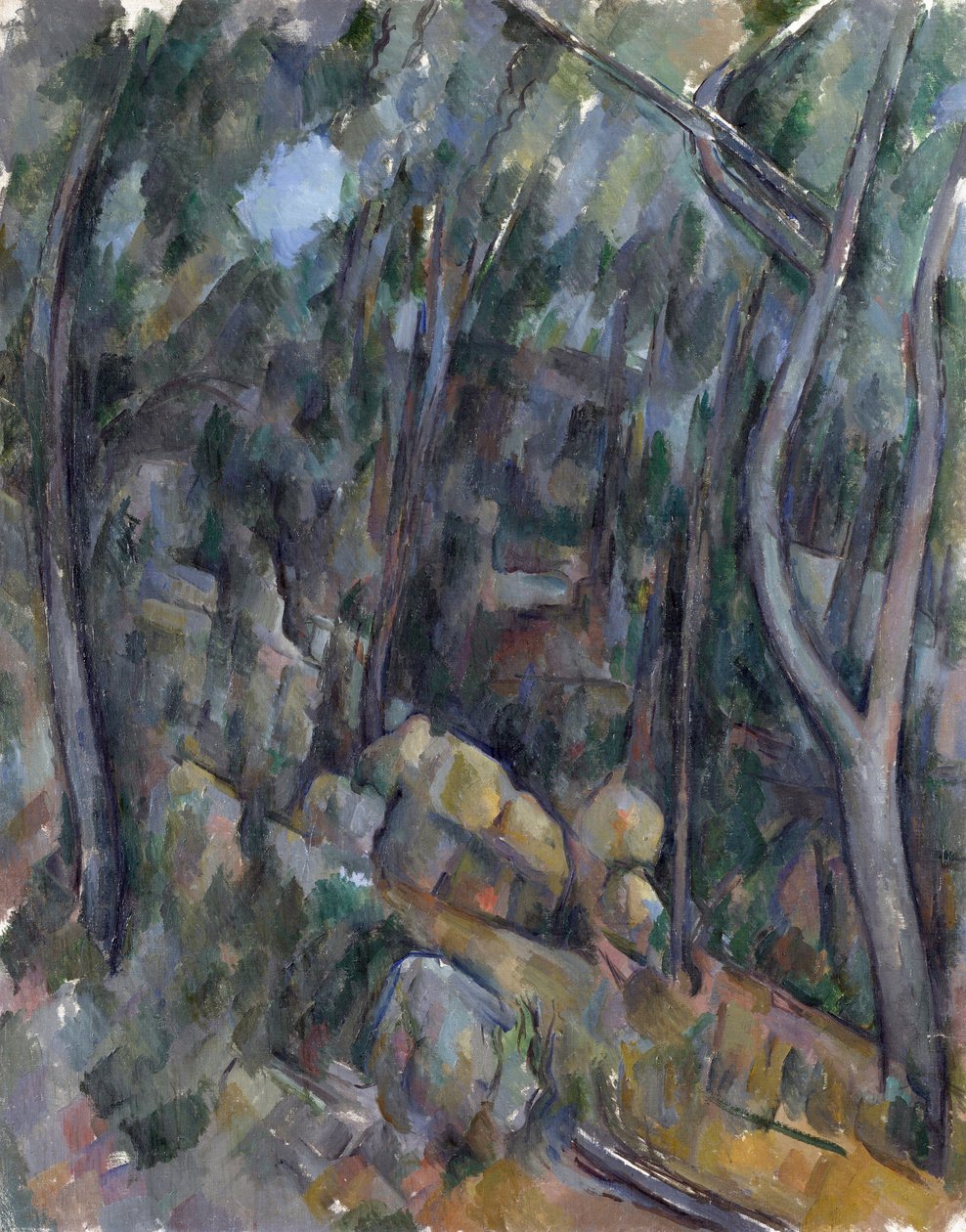 In the Grounds of Chateau Noir - Cezanne, Paul (1839-1906) The Grounds of the Chateau Noir Olje på lerret um 1900-1904 National Gallery, London 90,7x71,4 av Paul Cézanne