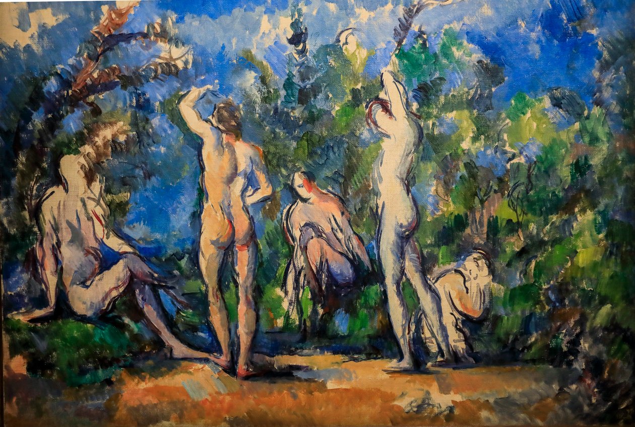 Fem badende 1900–1904 (Olje på lerret) av Paul Cézanne