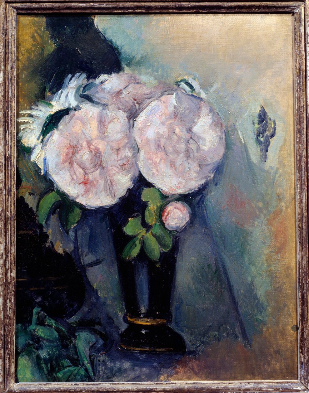 Blomster i en blå vase-maleri av Paul Cezanne (1839-1906) Søn fra 1800-tallet. 0,3x0,23 m Paris, Musee de l