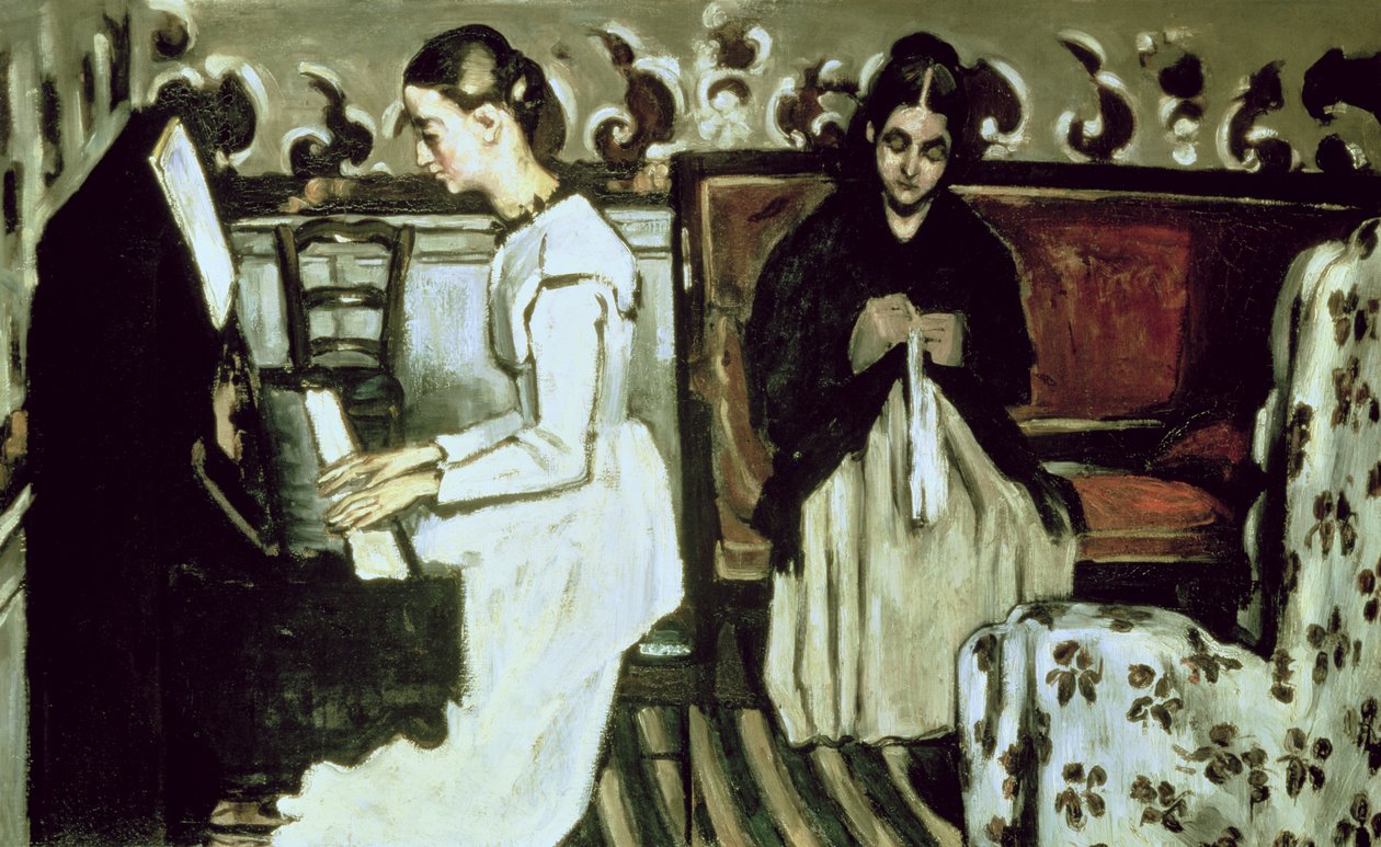 Girl at the Piano (Overture til Tannhauser) av Paul Cézanne