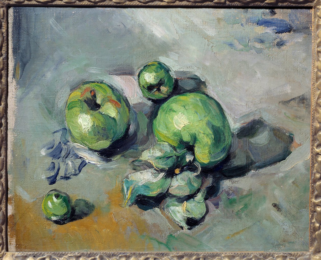 Grønne epler. Maleri av Paul Cezanne (1839-1906) av Paul Cézanne