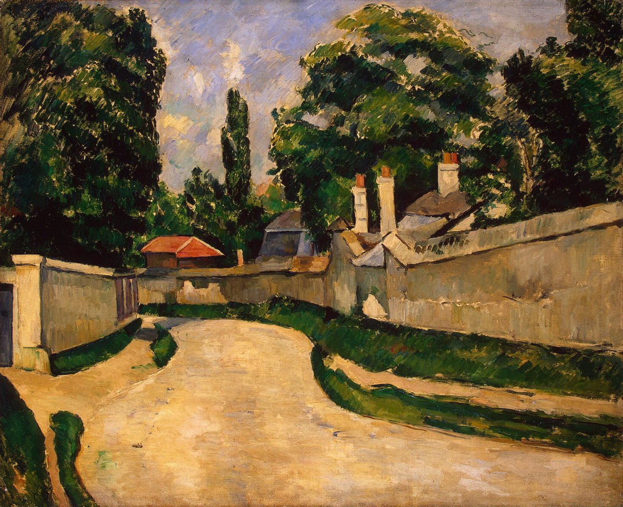 Hus langs en vei, ca. 1881 (olje på lerret) av Paul Cézanne