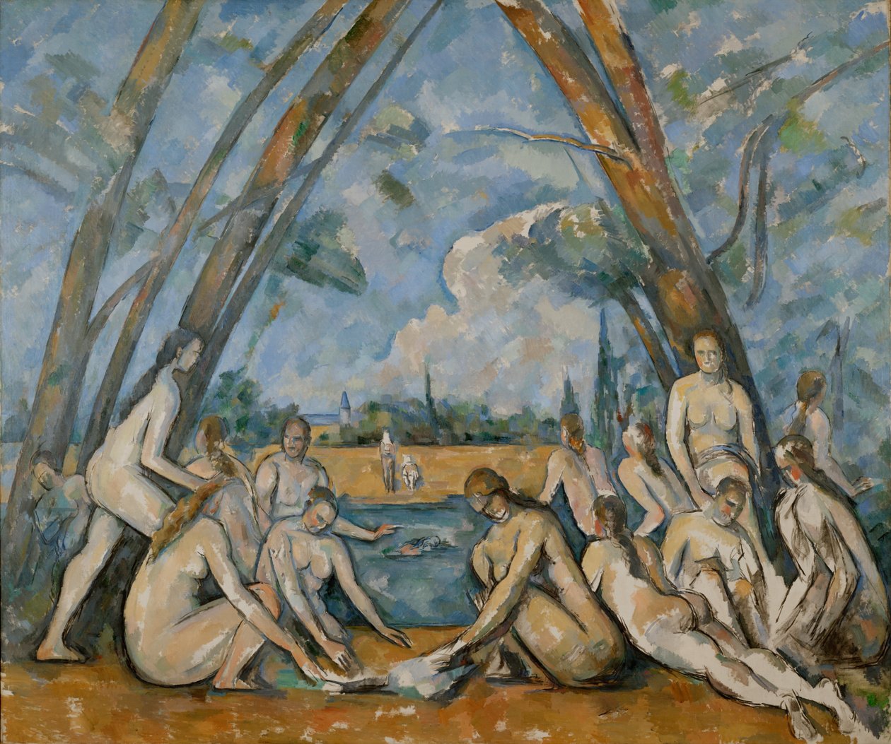 De store badende kvinnene av Paul Cézanne
