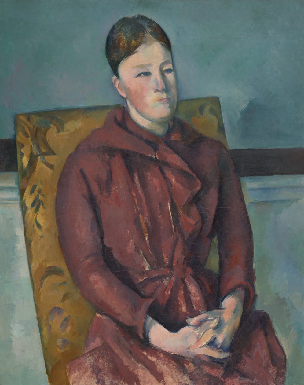 Madame Cézanne i en gul stol av Paul Cézanne
