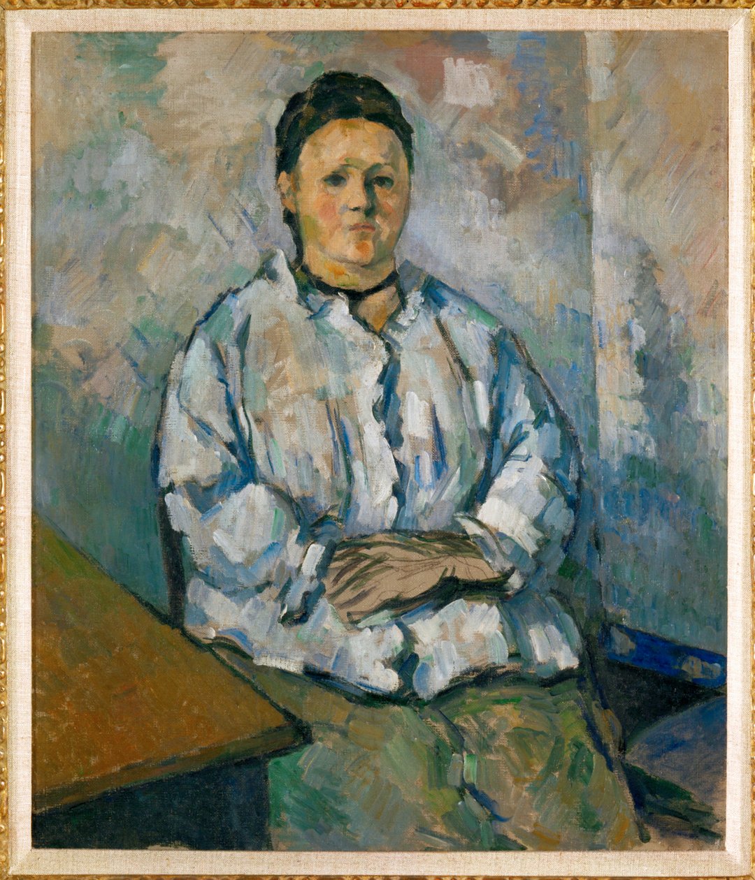 Madame Cézanne sittende (olje på lerret) av Paul Cezanne