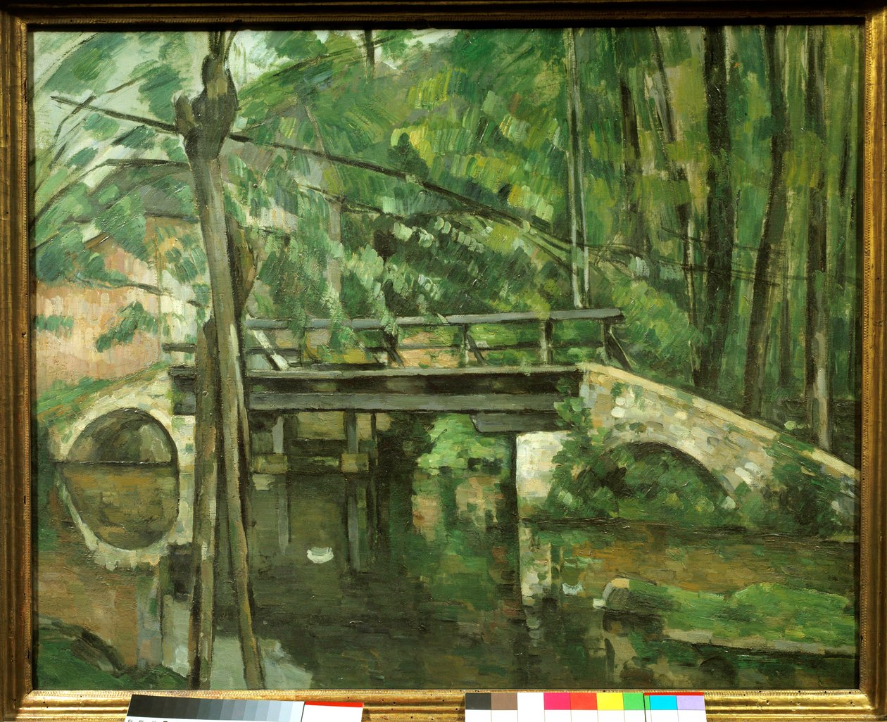 Maincy Bridge eller "Mennecy Bridge". Maleri av Paul Cezanne (1839-1906) ca 1879. Dim 0,58 x 0,72 m. Paris, Musee d