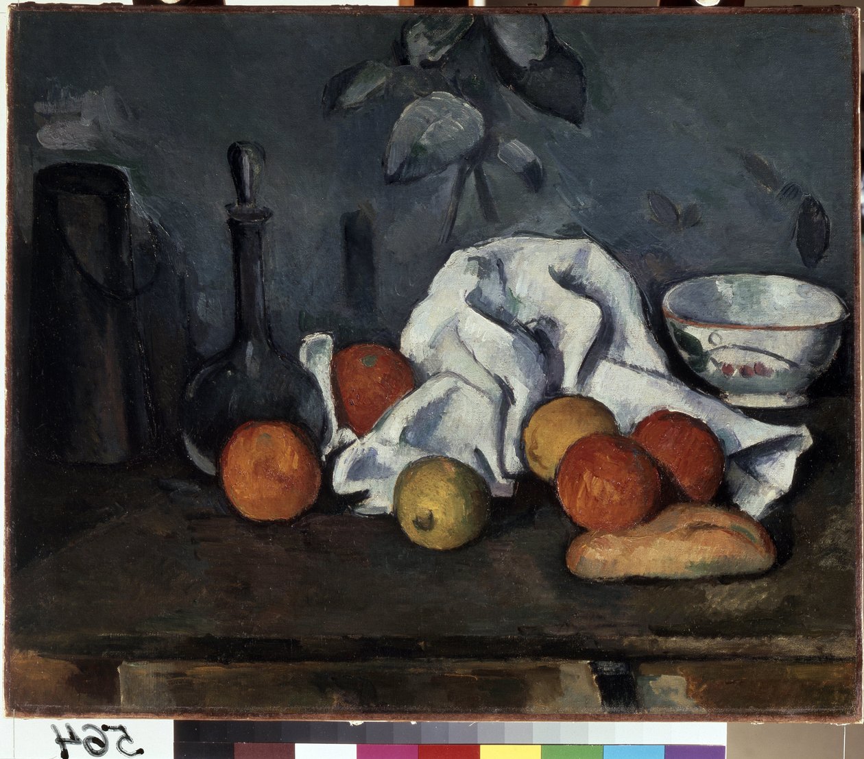 Stilleben med frukt. Maleri av Paul Cezanne (1839-1906) av Paul Cézanne