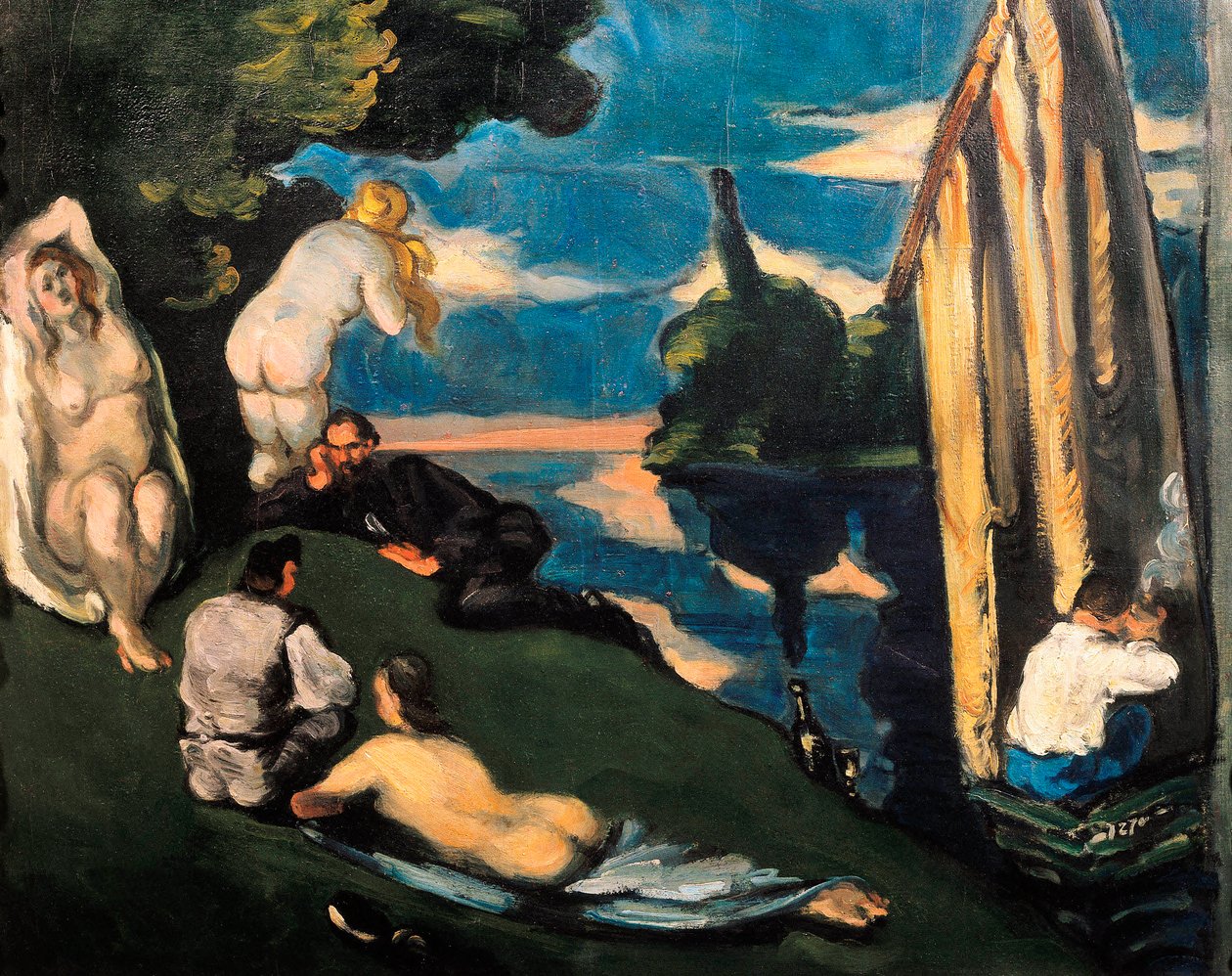 Pastoral, eller idyll av Paul Cézanne