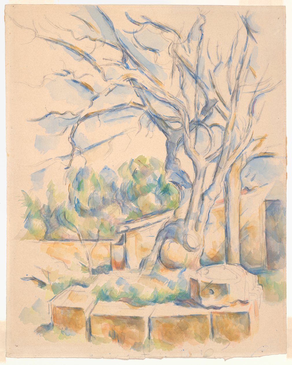 Pistasjtreet på Château Noir av Paul Cézanne
