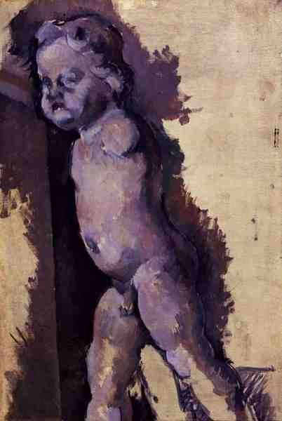 Gips avstøpning av en Putto, ca. 1894-95 (olje på lerret) av Paul Cézanne