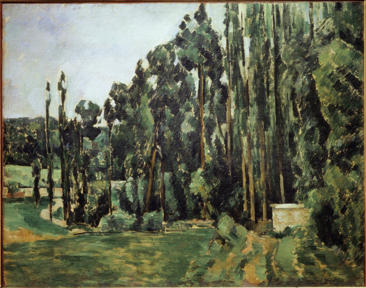 Popler - olje på lerret av Paul Cézanne