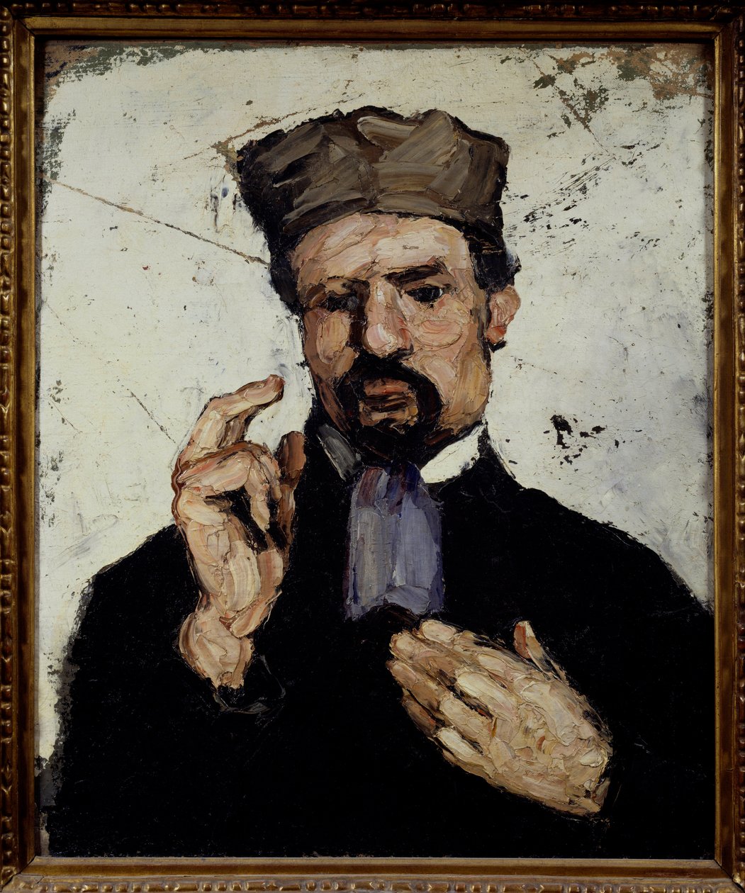 Portrett av onkel Dominique i advokatmaleri av Paul Cezanne (1839-1906) 1866 Søn. 0,65x0,54 m Paris, musee d