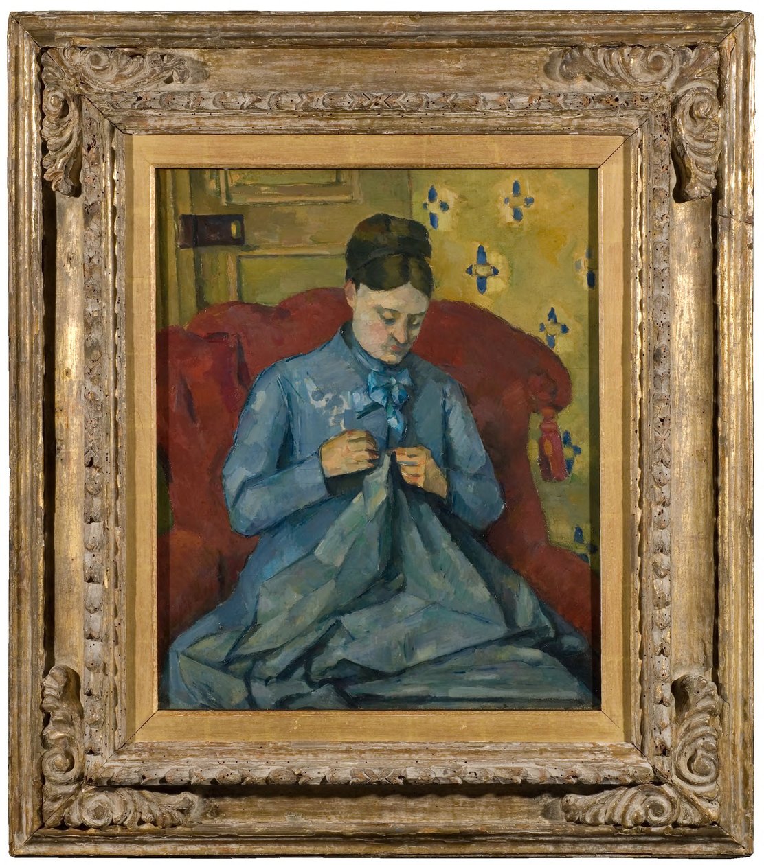Portrett av kunstnerens kone av Paul Cézanne