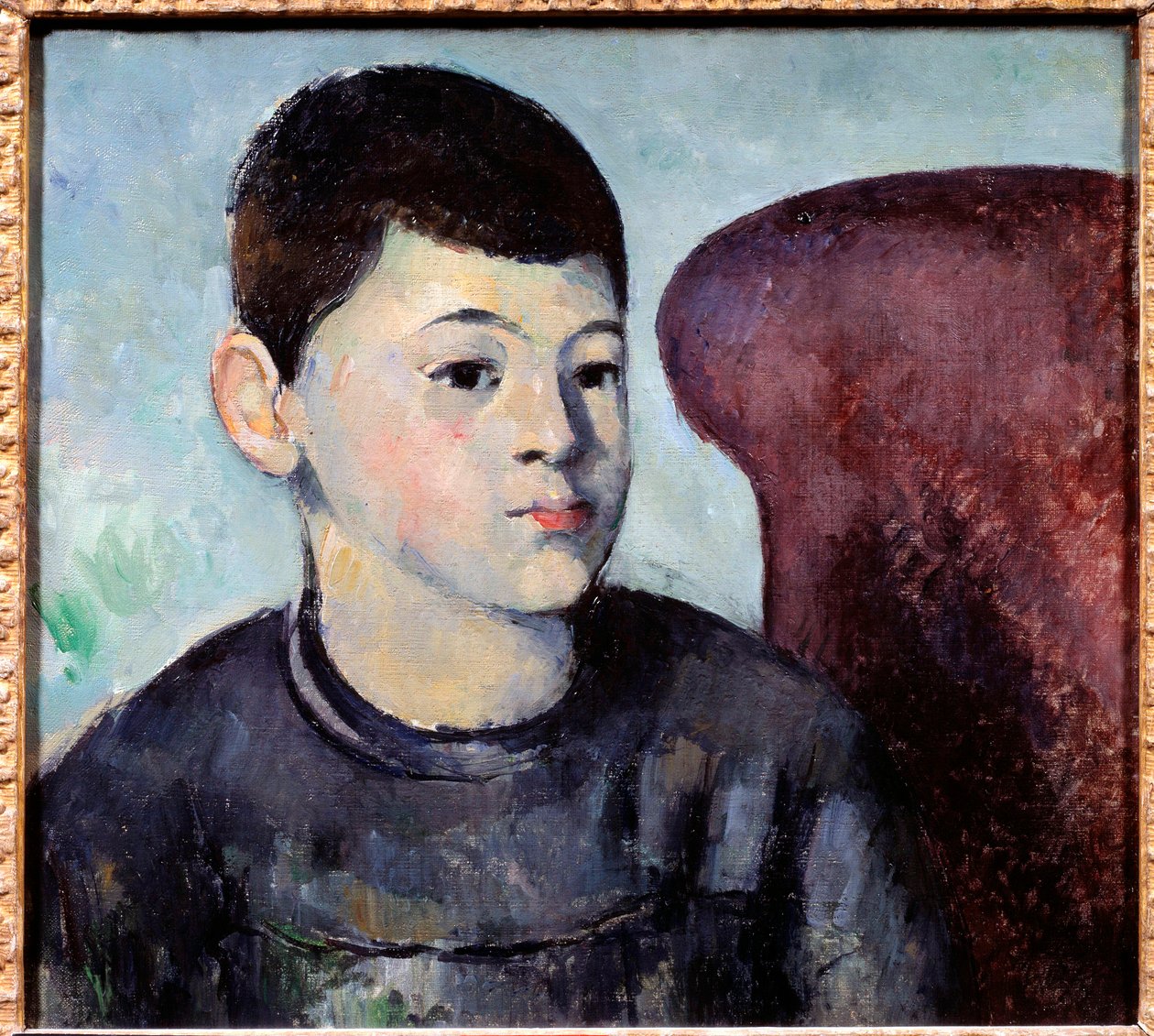 Portrett av kunstnerens sønn Maleri av Paul Cezanne (1839-1906) 1880 Søn. 0,35x0,38 m Paris, Musee de l