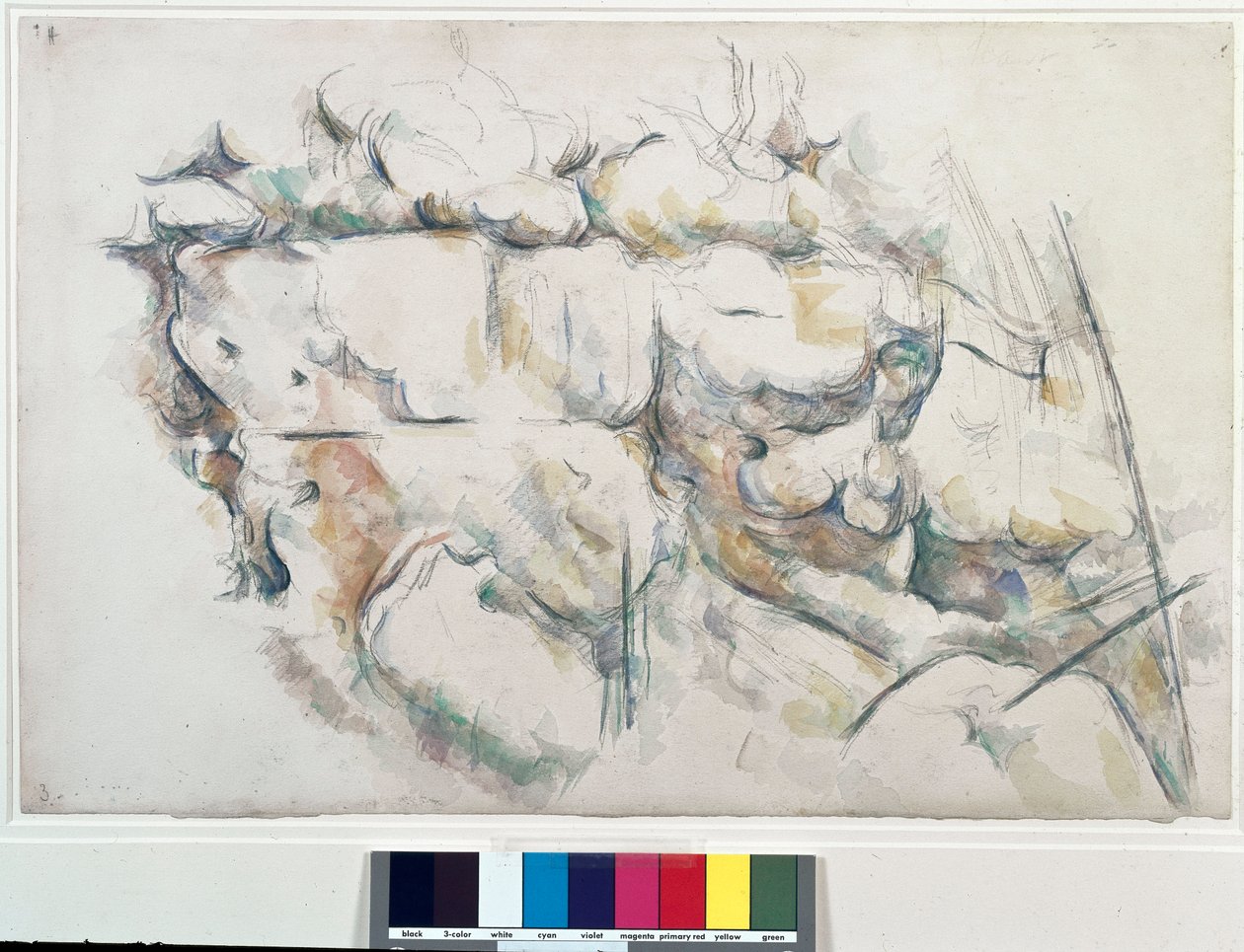 Steiner til Chateau Noir (Chateau-Noir). Maleri av Paul Cézanne (1839-1906) av Paul Cézanne