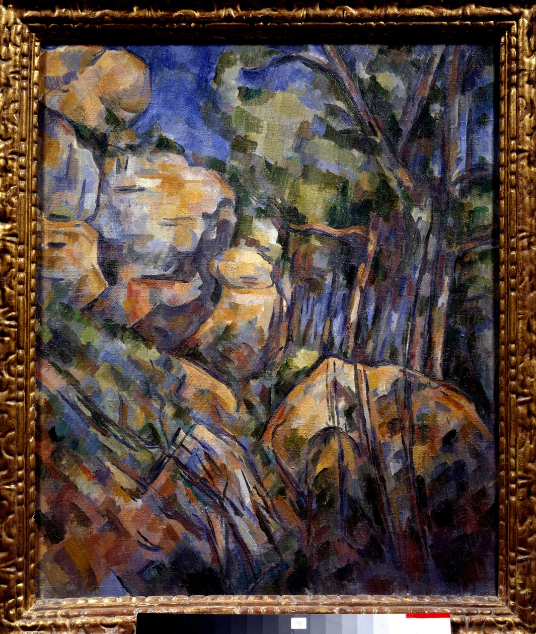 Stein nær hulene over det svarte slottet Maleri av Paul Cezanne (1839-1906) 1904 Søn. 0,65x0,54 m Paris, musee d