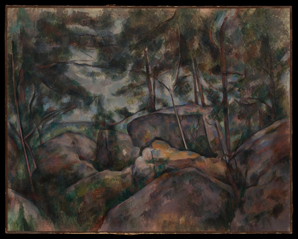 Klipper ved Fontainebleau av Paul Cézanne