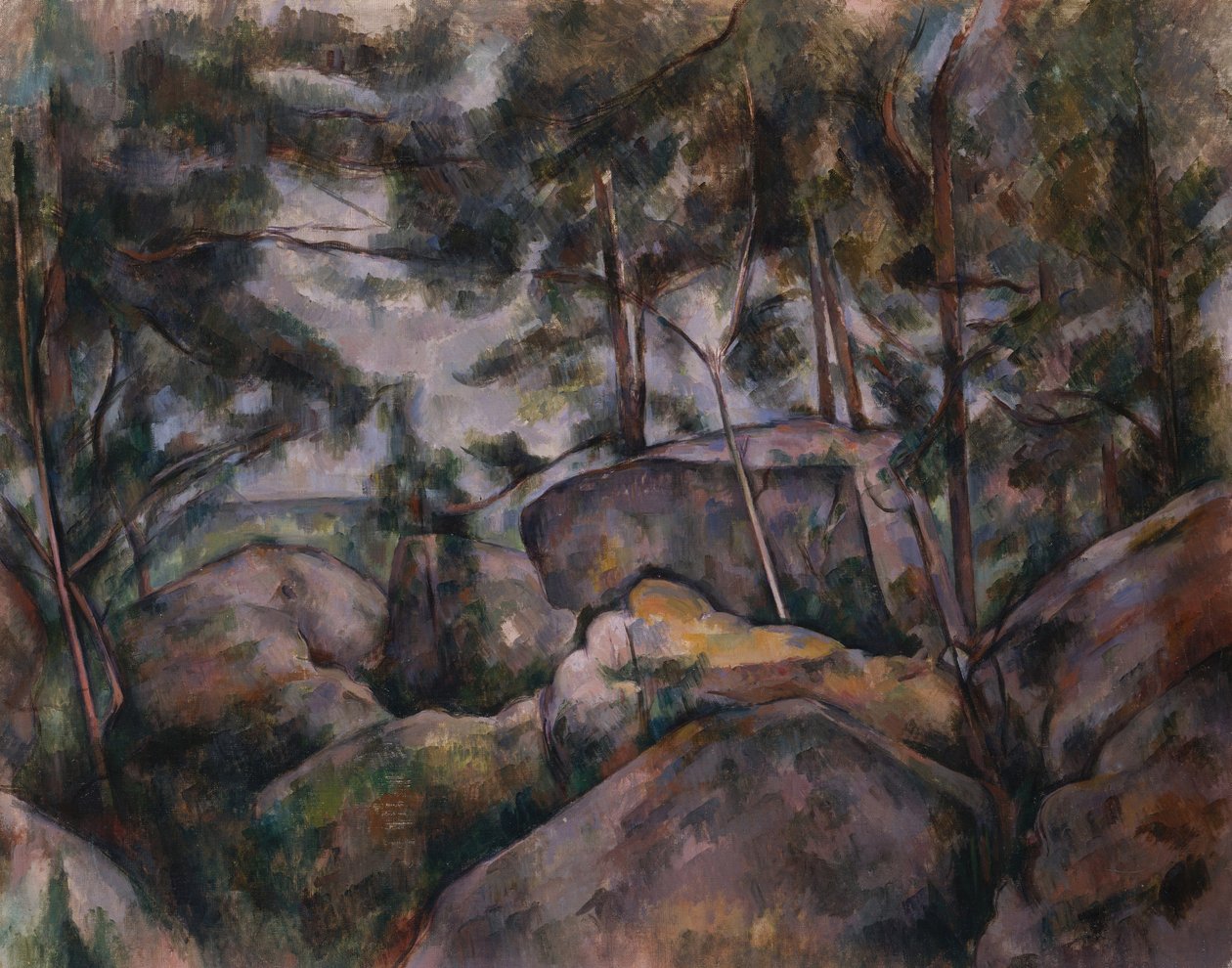 Steiner i skogen av Paul Cézanne
