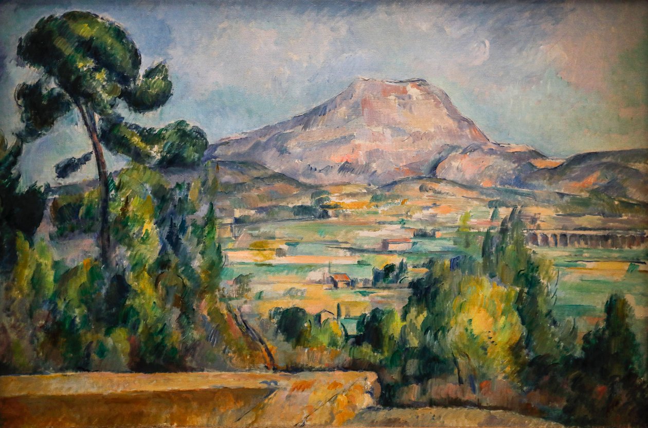 Sainte-Victoire Mountain 1890 (Olje på lerret) av Paul Cézanne