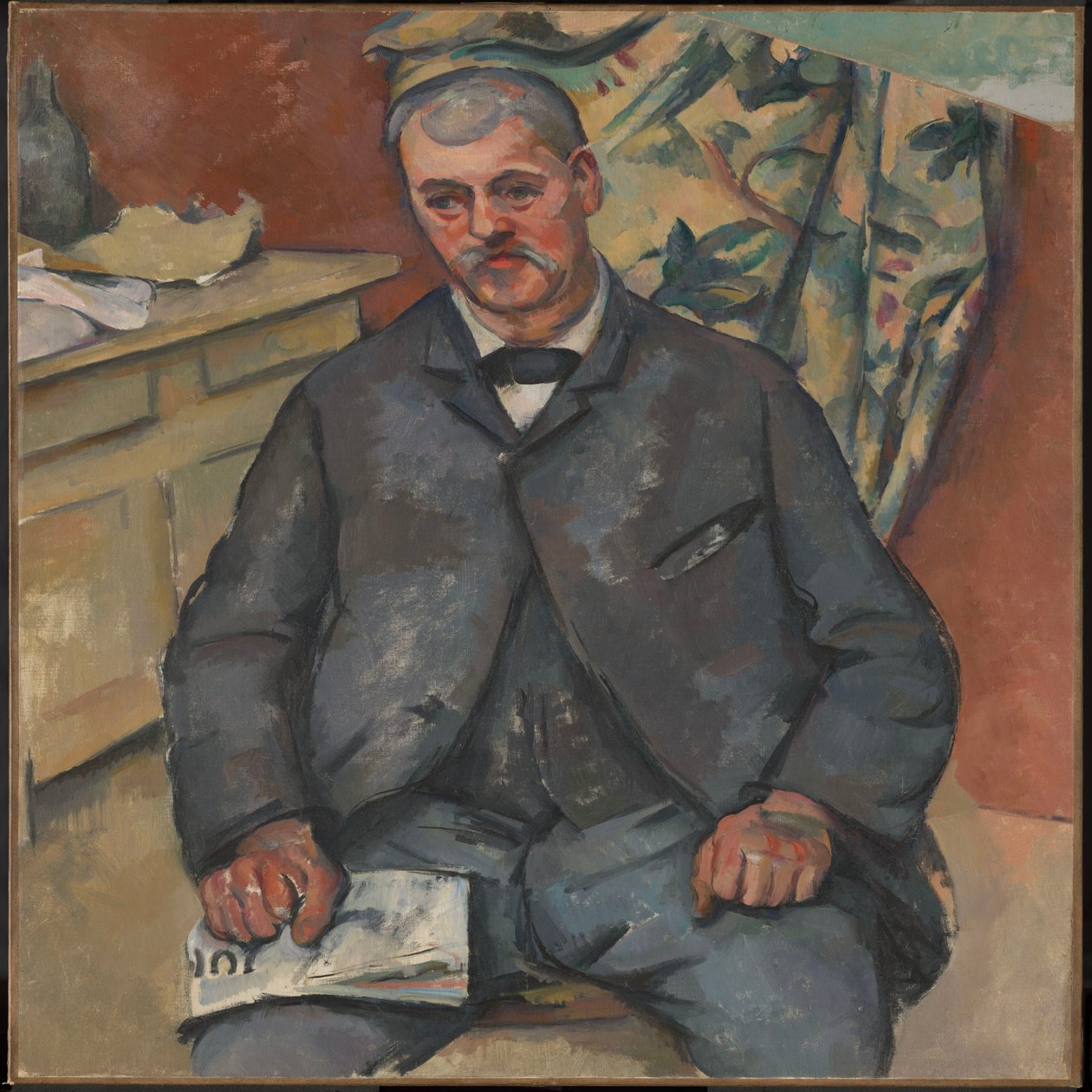 Sittende mann av Paul Cézanne