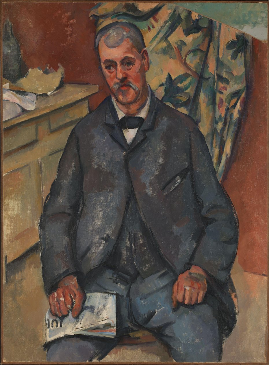 Sittende mann av Paul Cézanne