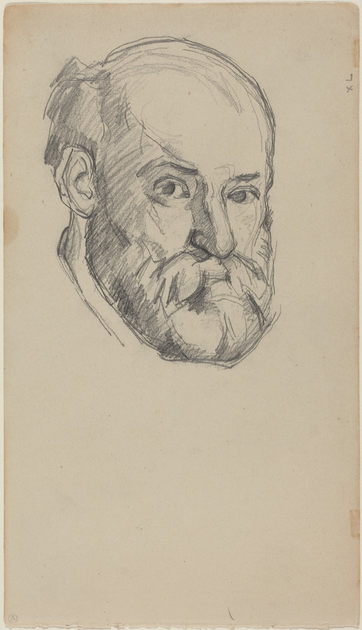 Selvportrett [recto] av Paul Cézanne