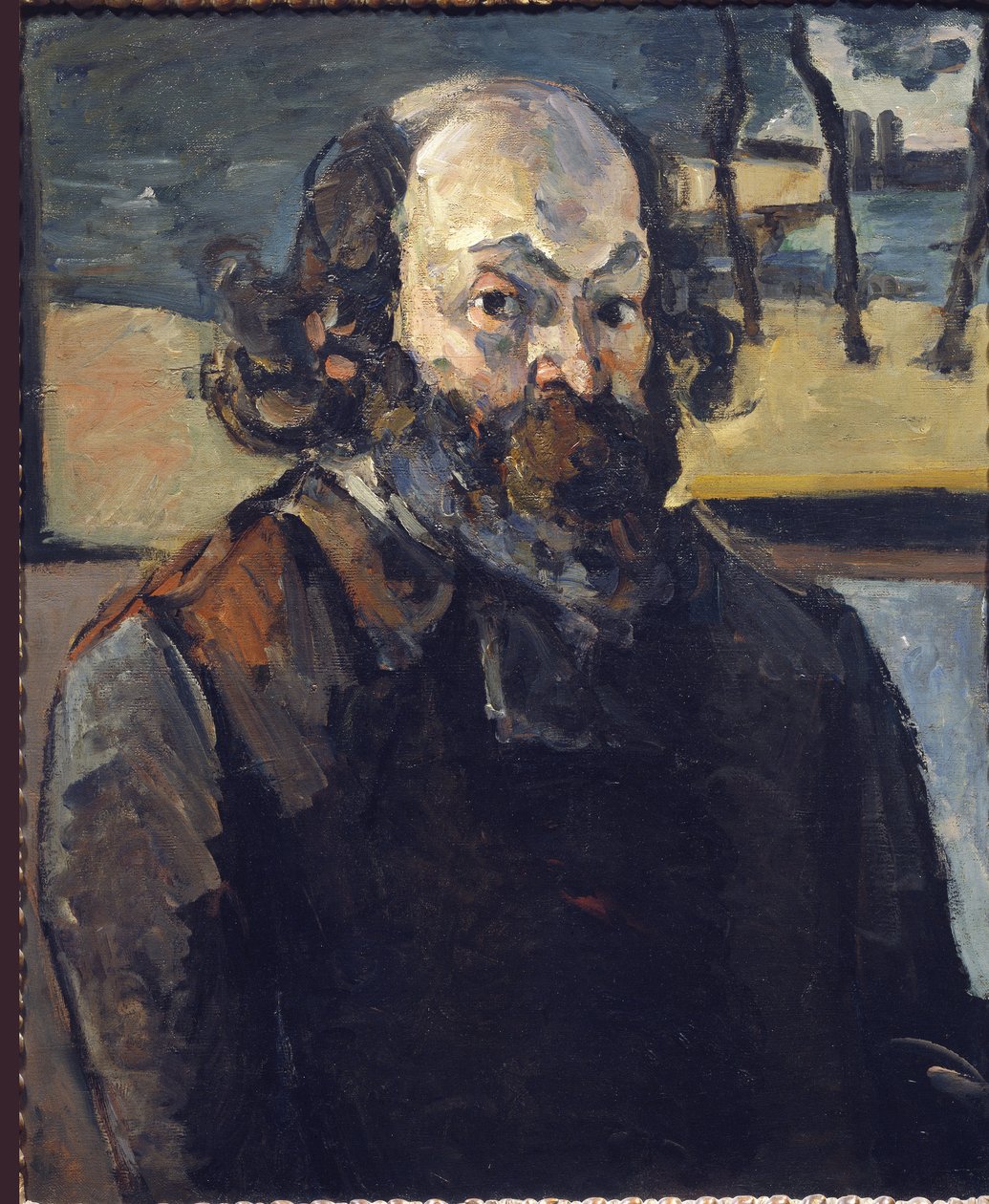Selvportrett - Olje på lerret av Paul Cézanne