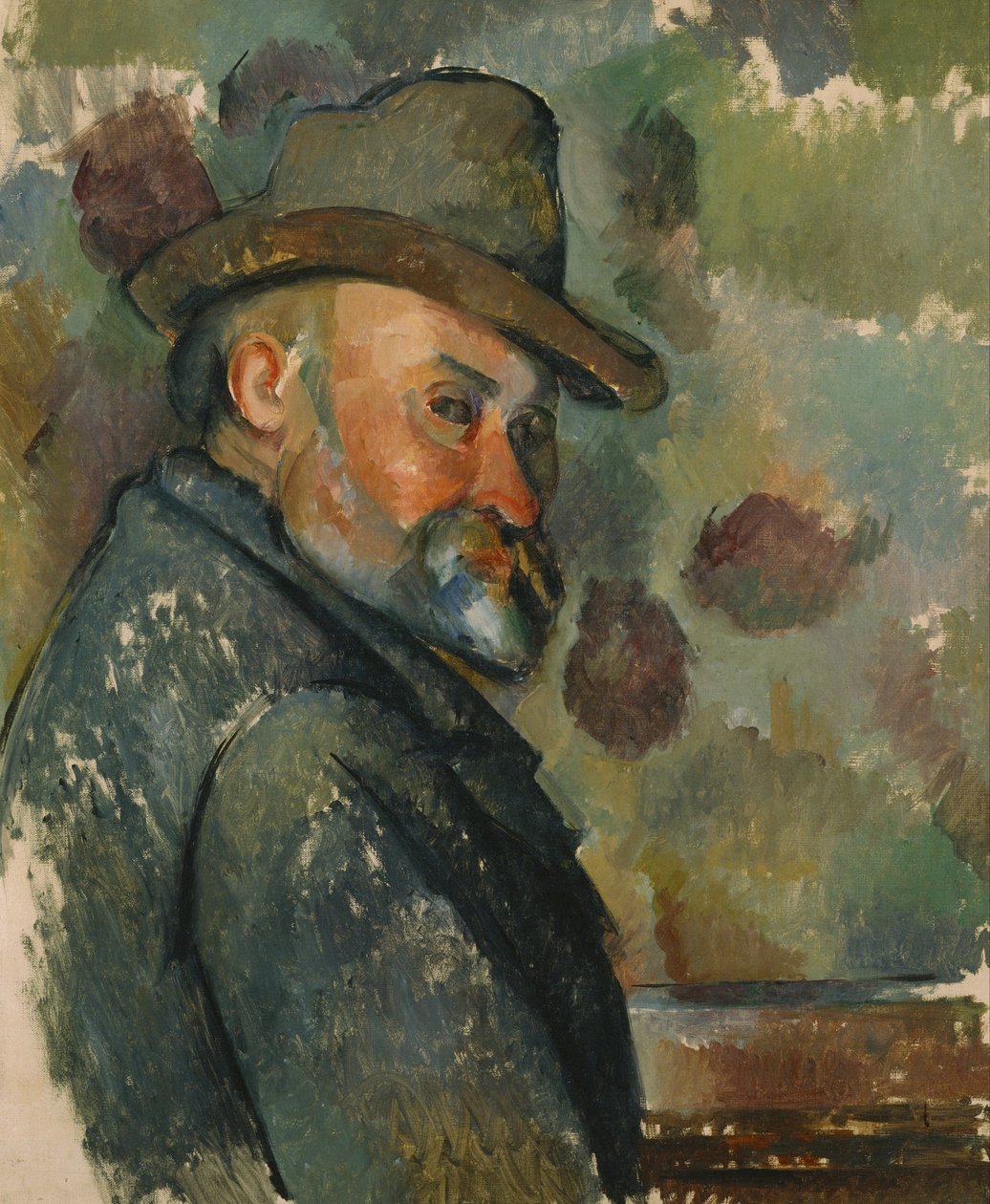 Selvportrett med myk hatt av Paul Cézanne