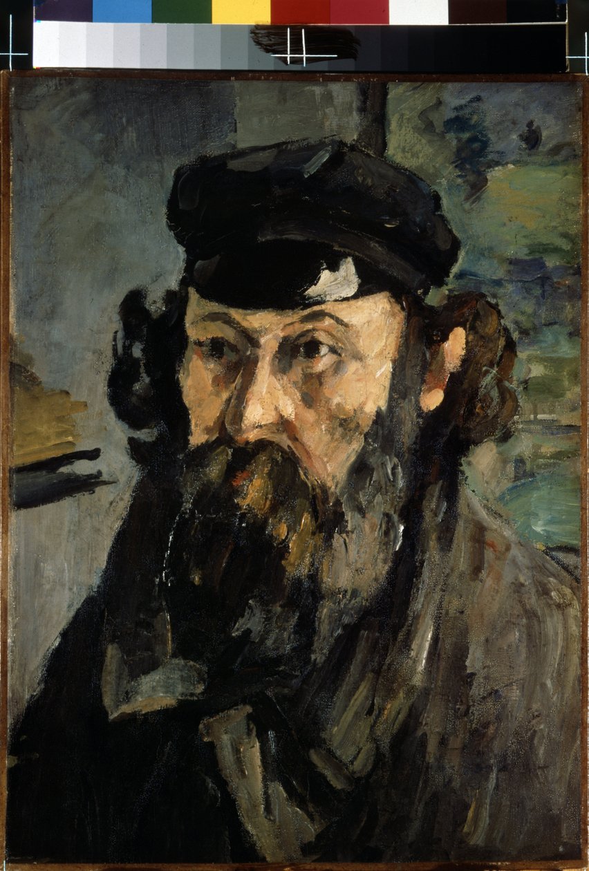 Selvportrett med hatten av Paul Cézanne