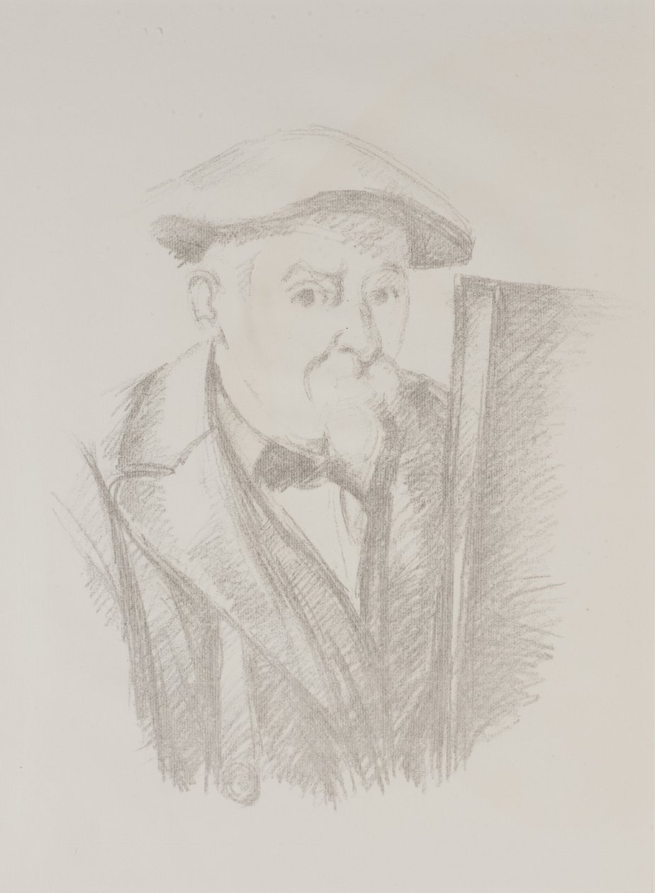 Selvportrett før et staffeli av Paul Cézanne