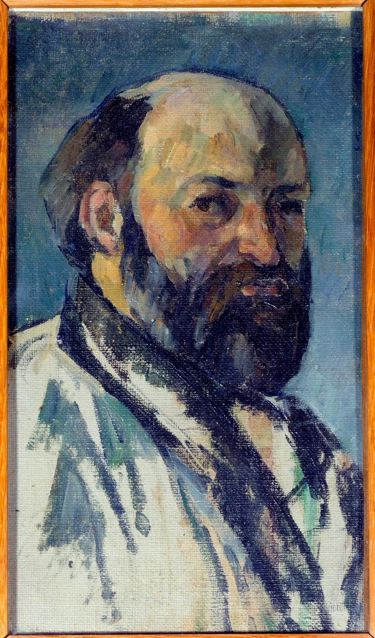 Selvportrettmaleri av Paul Cezanne (1839-1906) 1877 Søn. 0,25x0,14 m Paris, Musee d'Orsay av Paul Cézanne