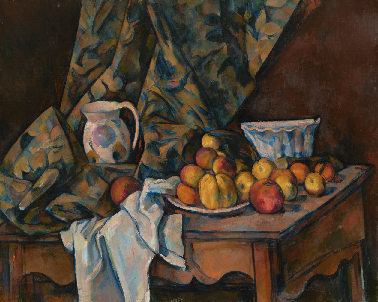 Stilleben med epler og ferskener av Paul Cézanne