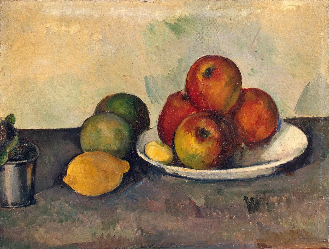 Stilleben med epler, ca. 1890 (olje på lerret) av Paul Cézanne