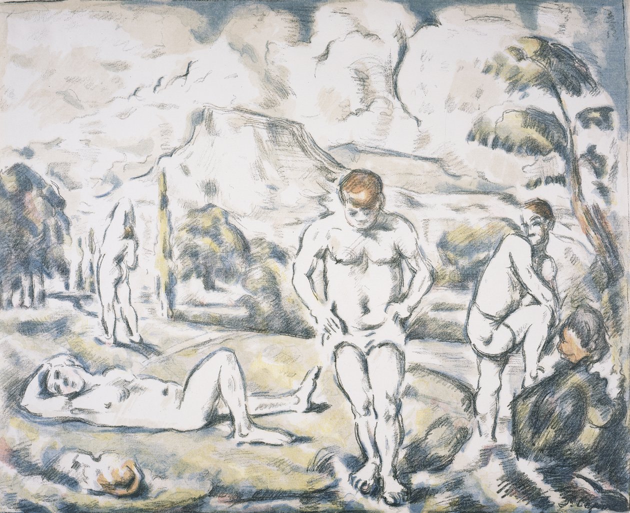 De badende av Paul Cézanne