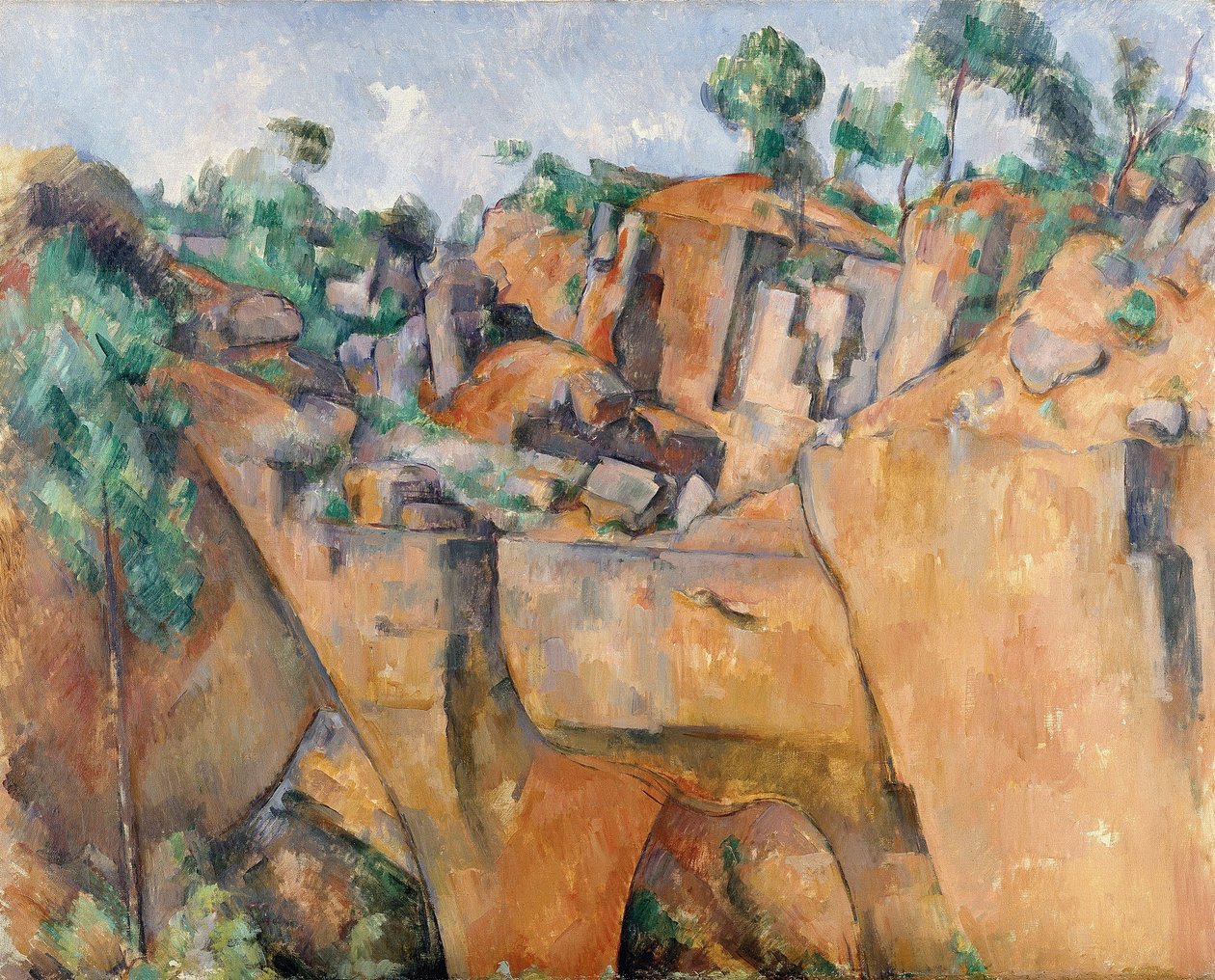 Bibémus-steinbruddet av Paul Cézanne
