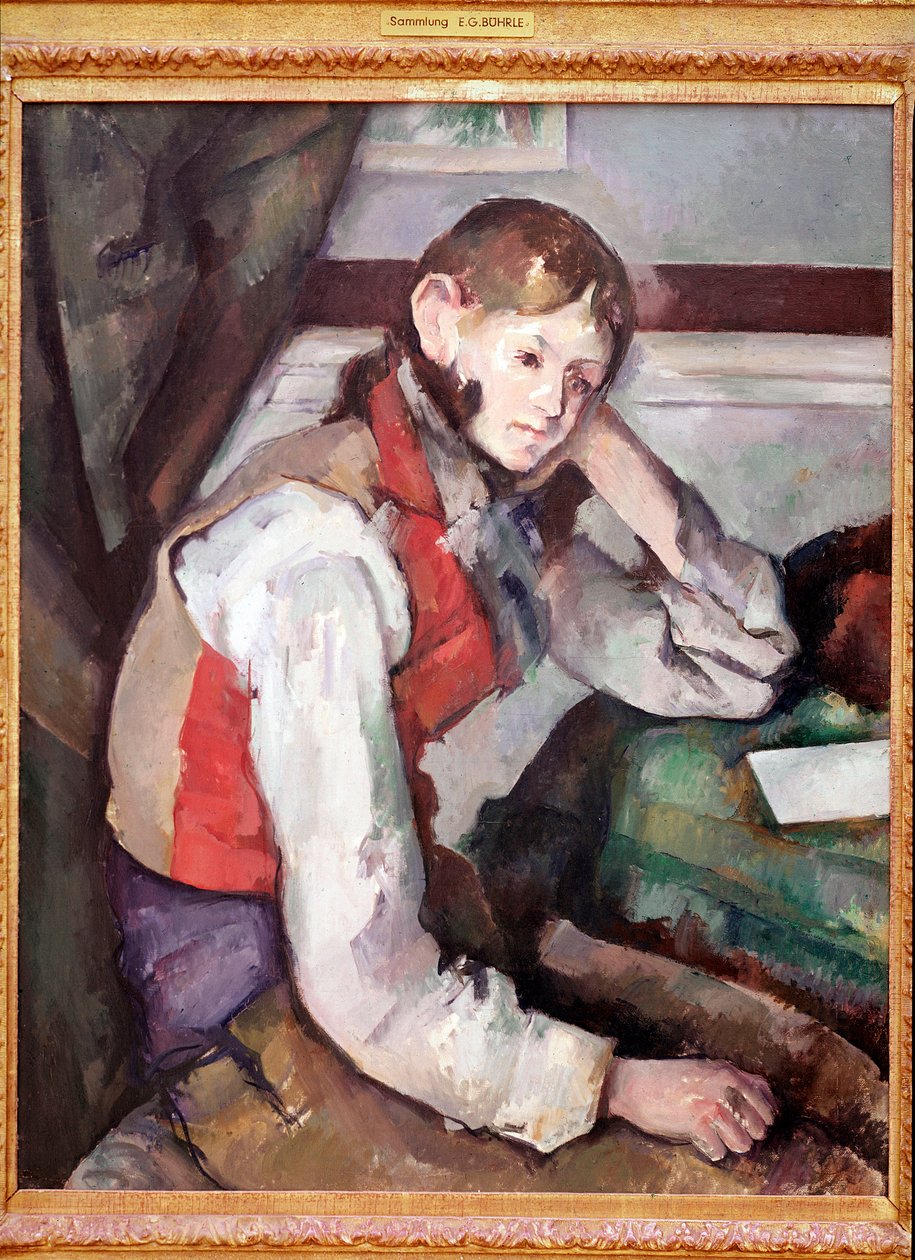 Gutten i den røde vesten, eller Gutten i den røde vesten av Paul Cézanne