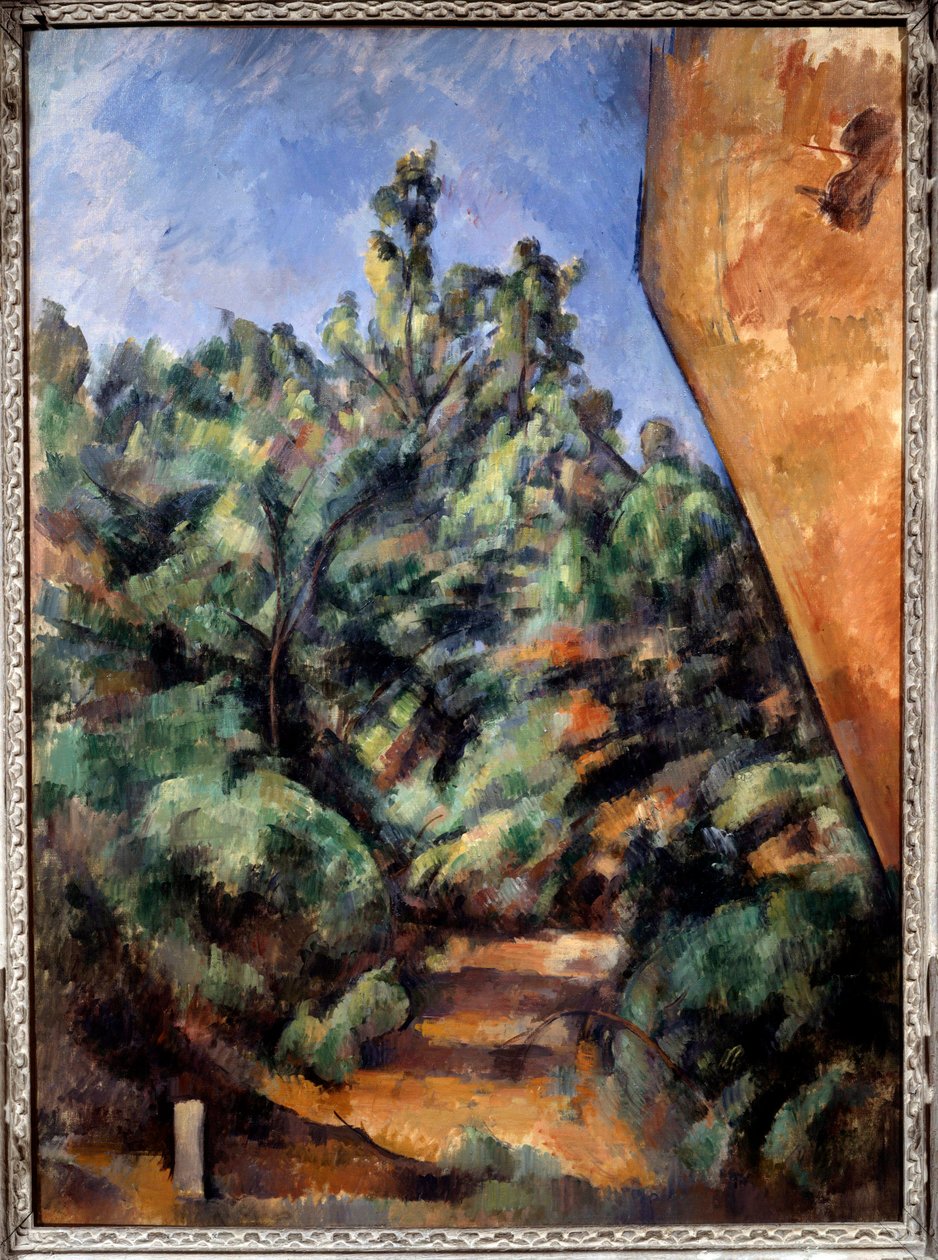 The Red Rock Painting av Paul Cezanne (1839-1906) av Paul Cézanne