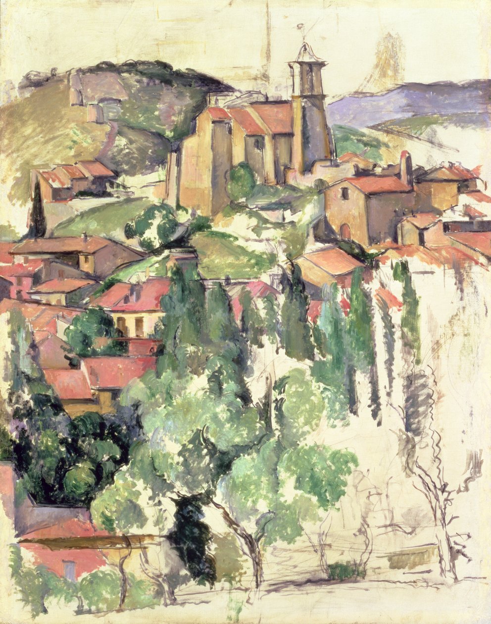 Landsbyen Gardanne av Paul Cézanne