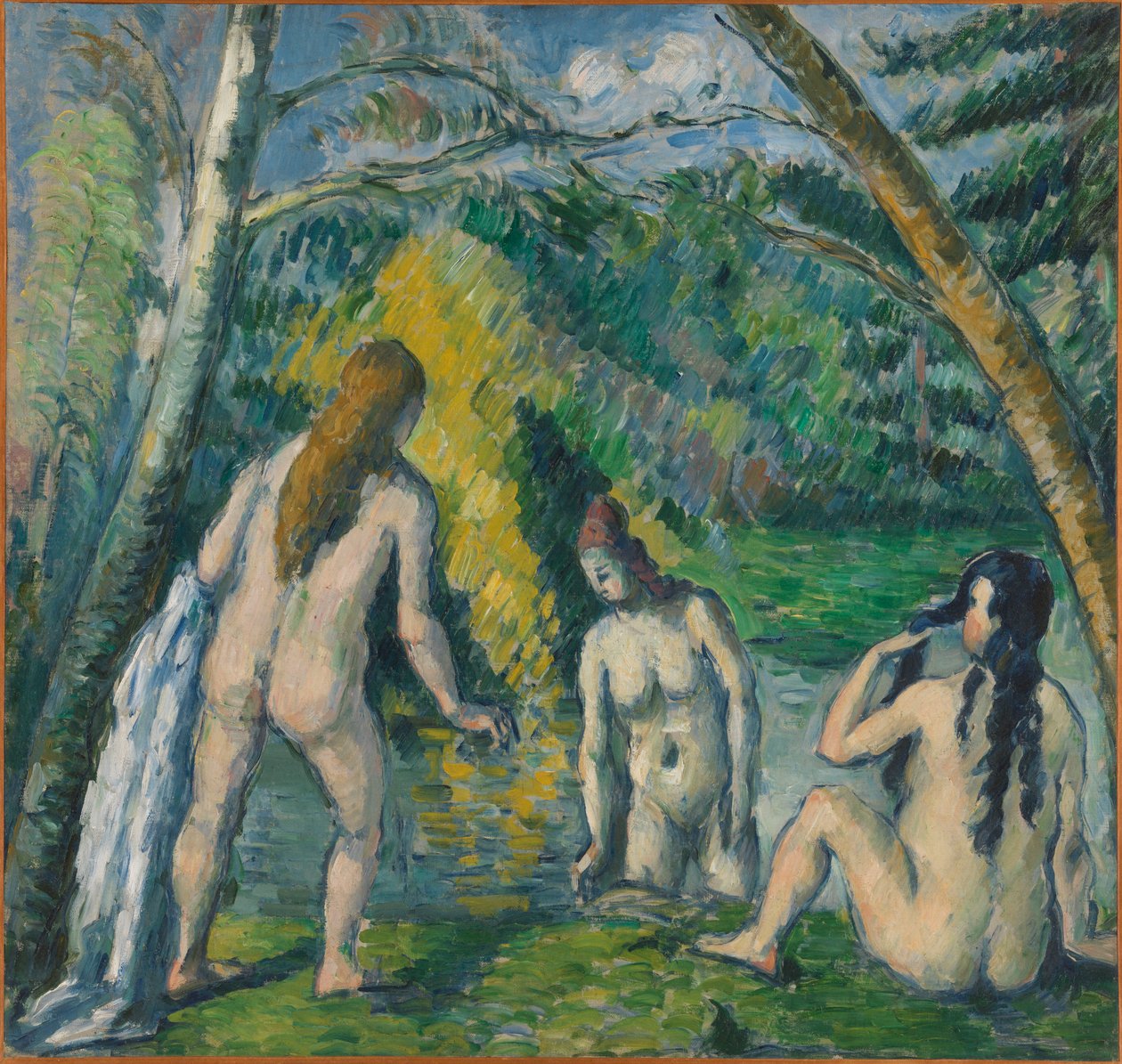 Drei Badende av Paul Cézanne