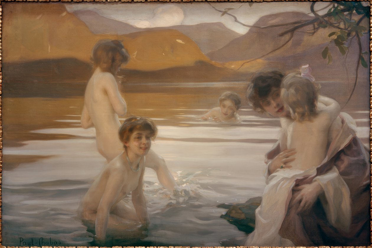 Første bad av Paul Chabas