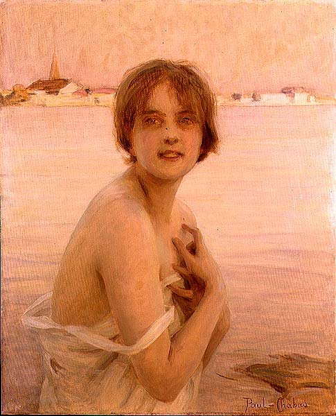 Girl by the Sea (olje på lerret) av Paul Chabas