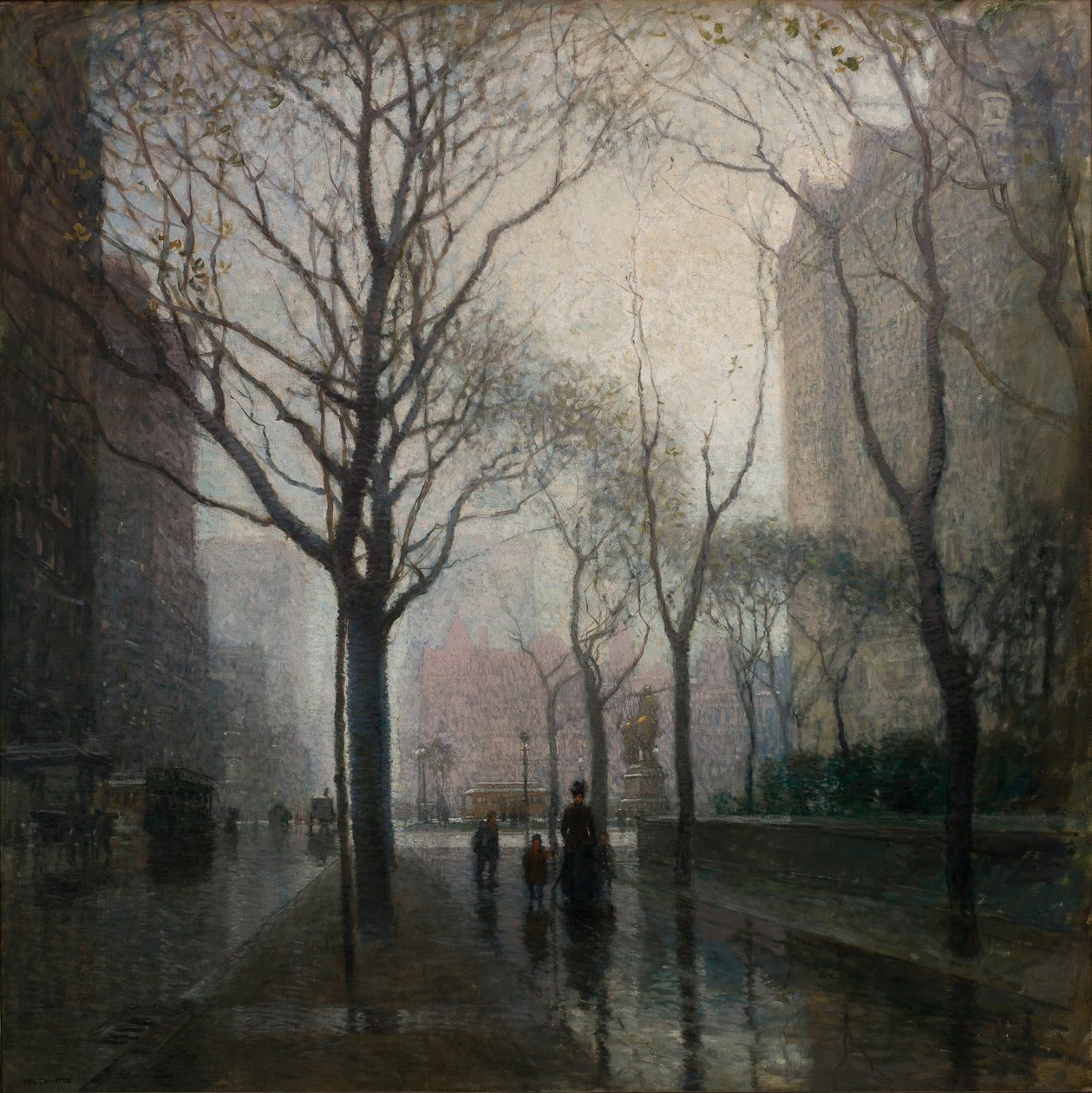 Plaza etter regnet av Paul Cornoyer