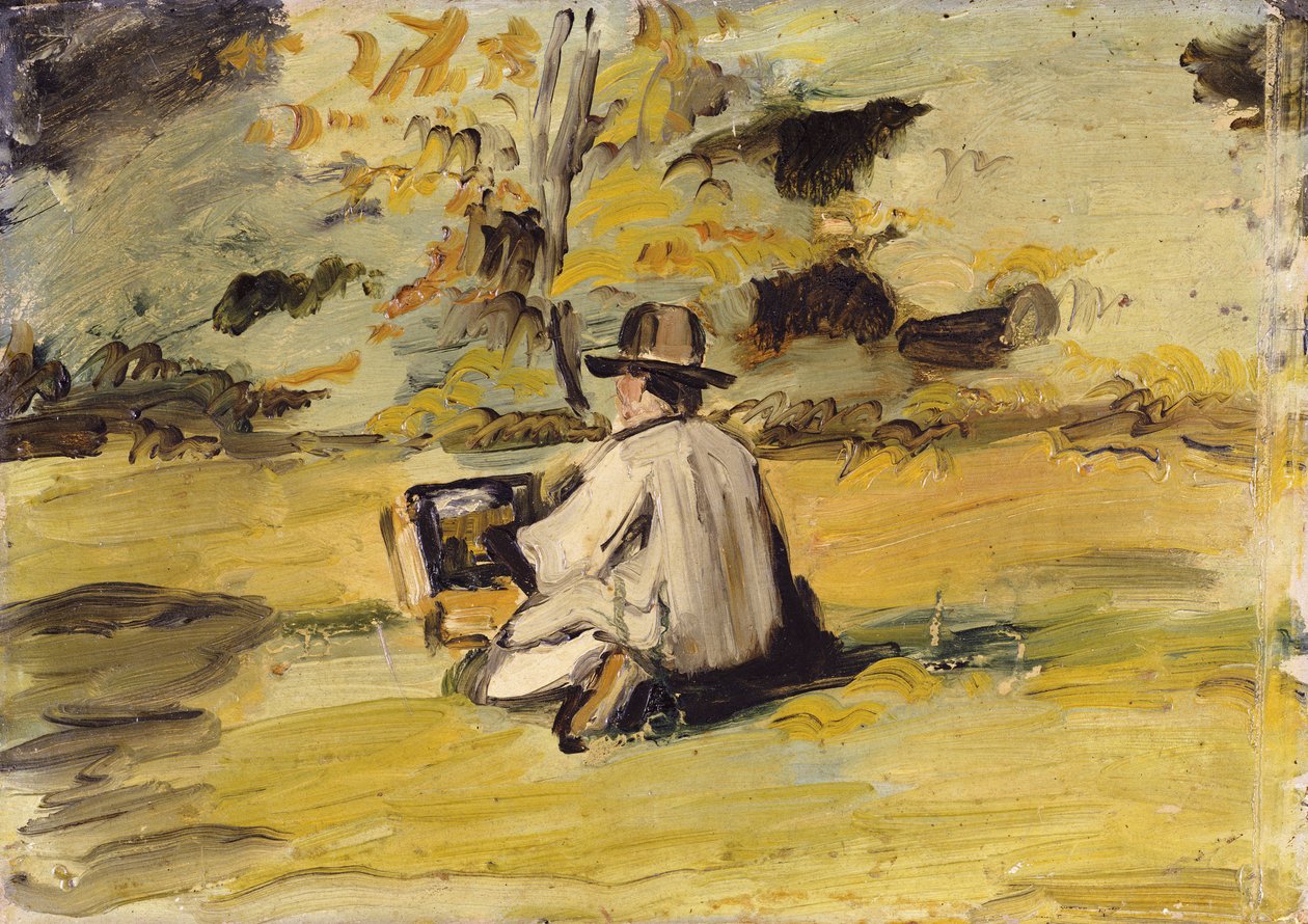 En maler på jobb av Paul Cézanne