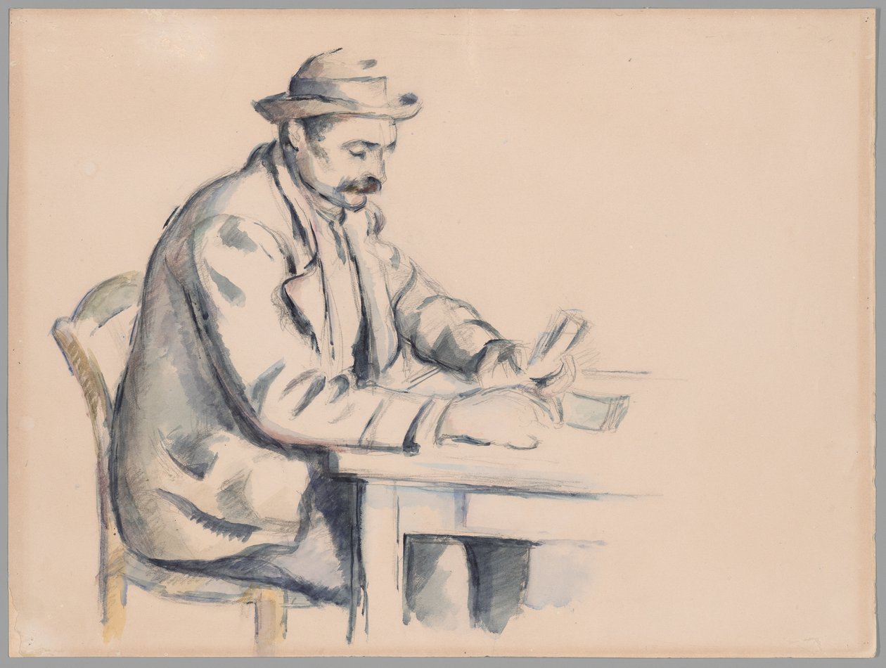 En studie for kortspillere av Paul Cézanne