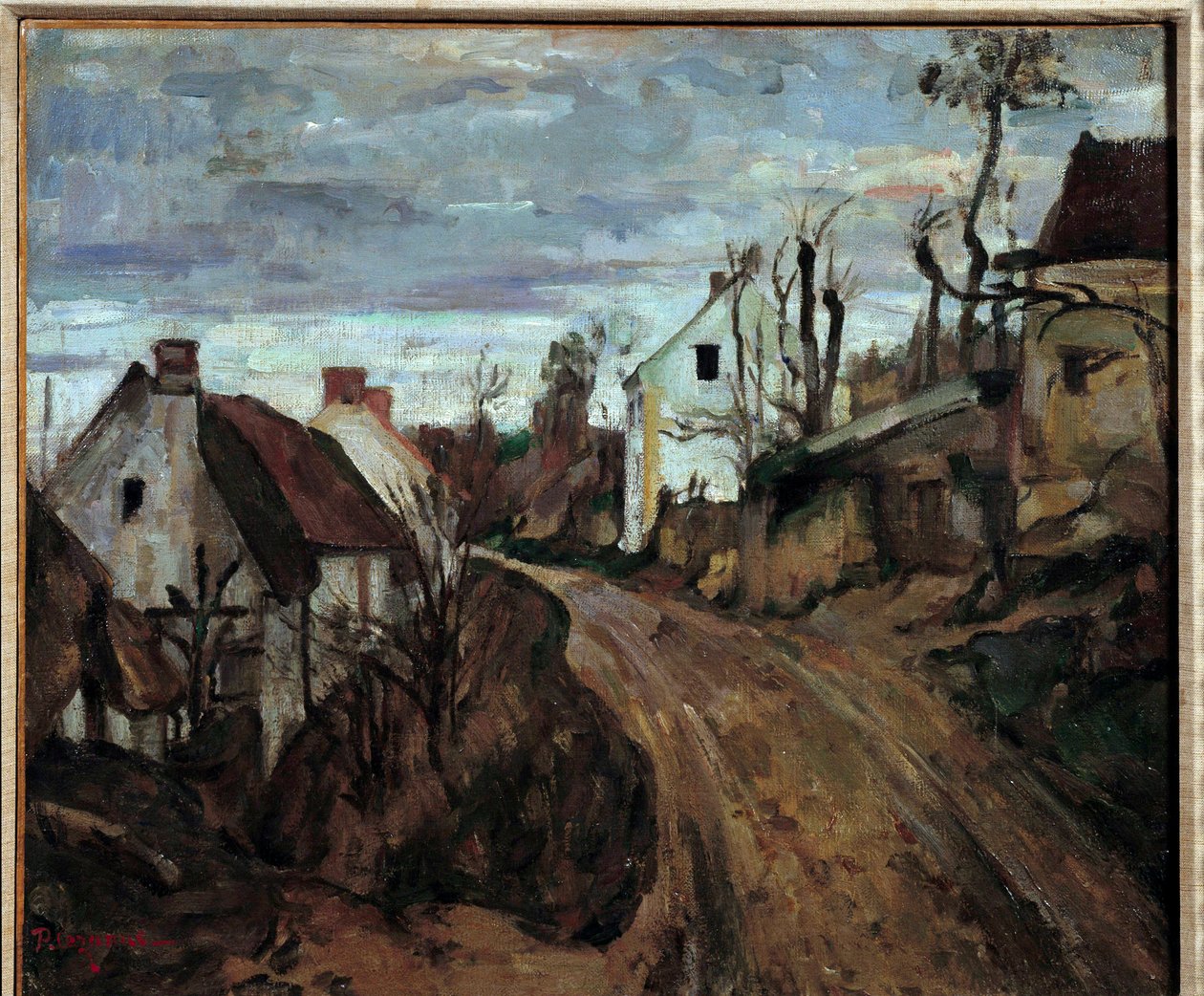 En landsbyvei til Auvers-sur-Oise (Auvers sur Oise) Maleri av Paul Cezanne (1839-1906) 1872 Søn. 0,46x0,55 m Paris, Orsay-museet av Paul Cézanne