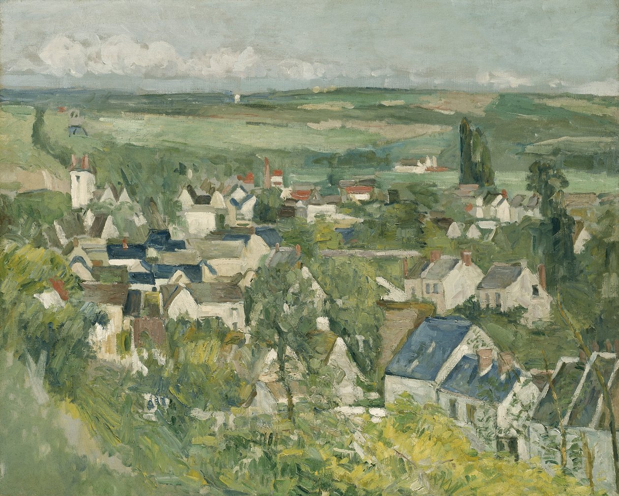 Auvers, panoramautsikt, 1873-75 av Paul Cézanne