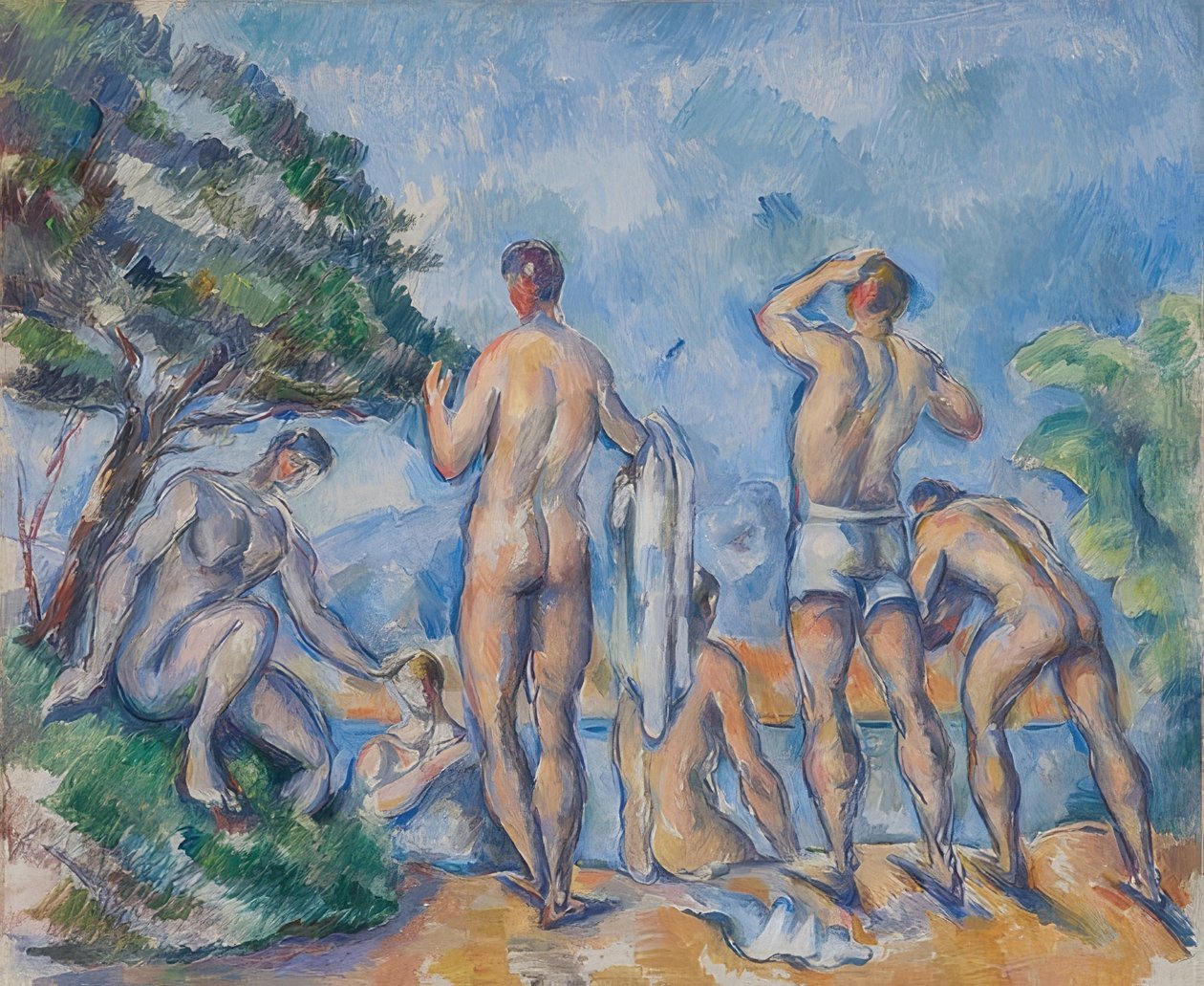 Bading. 1890-92 av Paul Cézanne