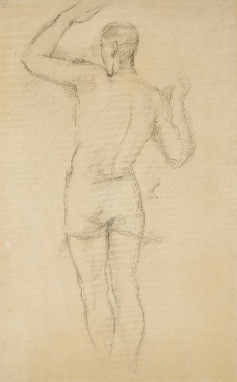 Bader stående; Stående Bader, ca. 1885-88 av Paul Cézanne